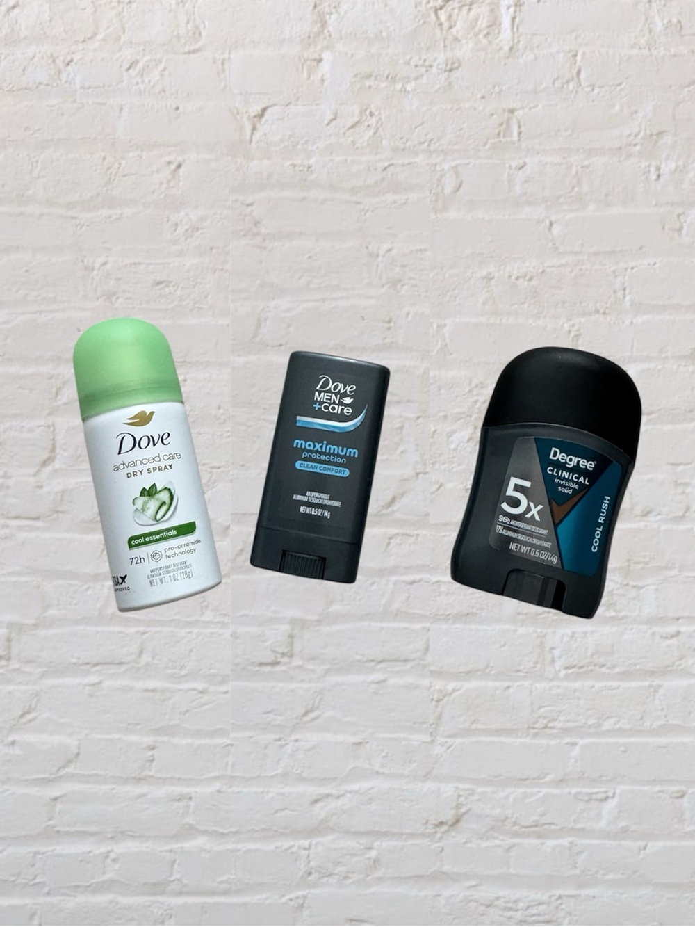 🆕 Bundle of Dove and Degree trial size deodorants